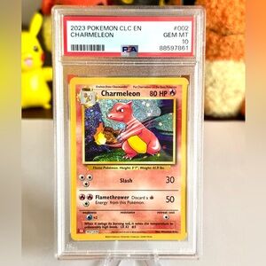PSA Gem Mint 10 Charmeleon Classic Holographic Pokemon Card